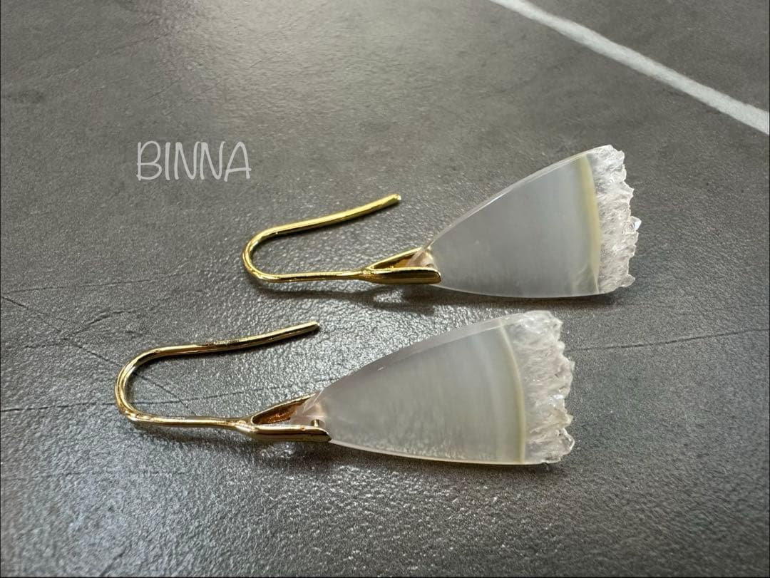 【Kaya】 ✴︎14kgf✴︎ アイリスアゲート ドゥルージー ピアス