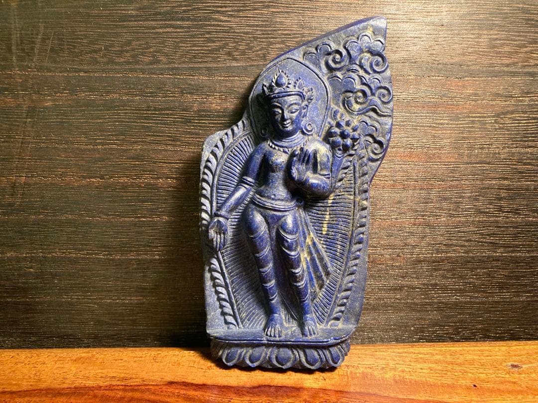 ラピスラズリ チベット密教 仏像 彫刻 天然石 一点物 252g t362-482_3.jpg