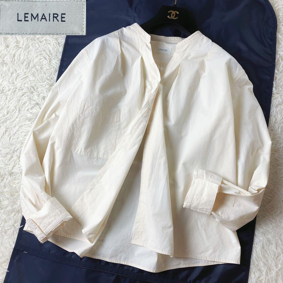 値下げ中 ルメール　1B　バンドカラー　オーバー　タック　シャツ　ブラウス　36