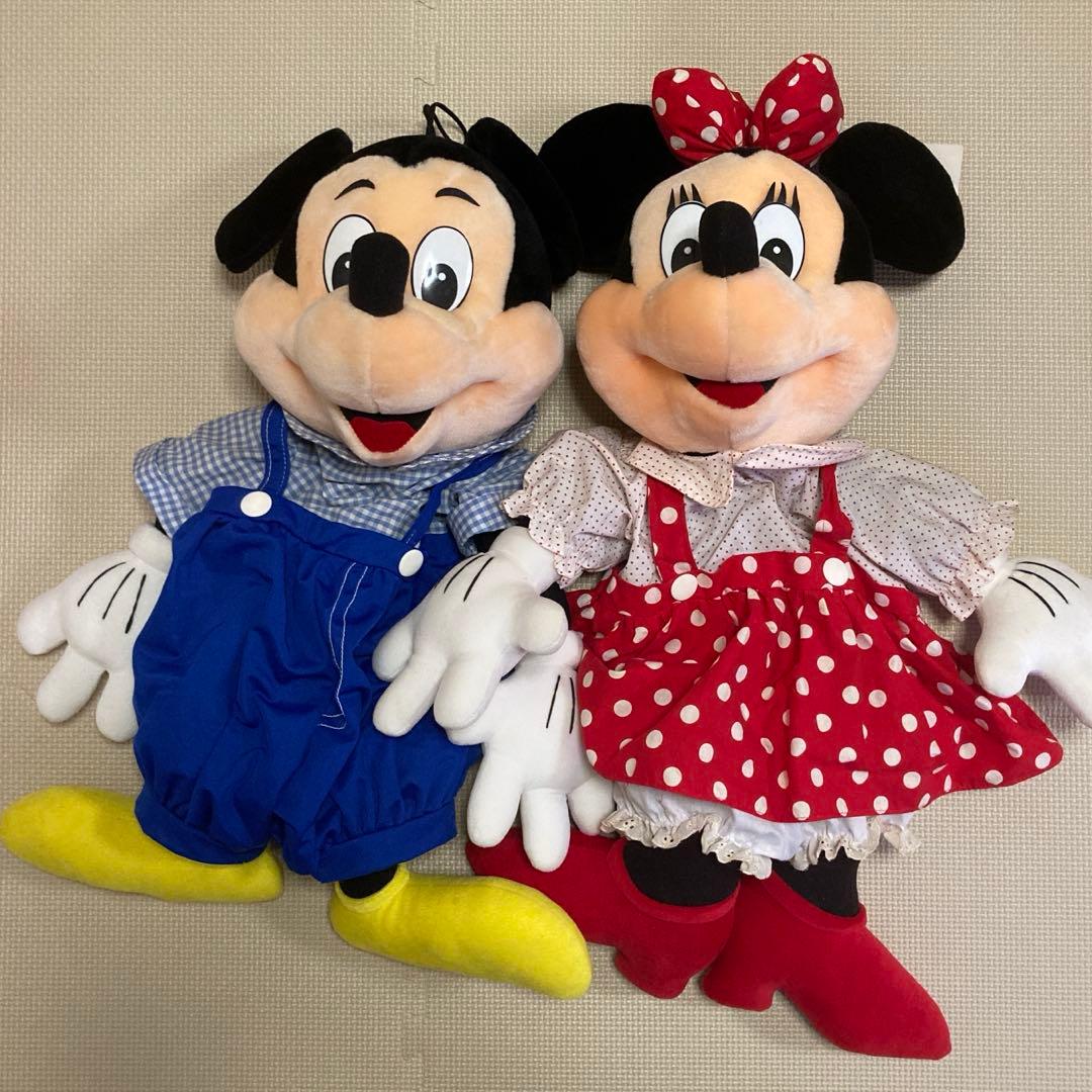 【希少】ミッキー　ミニー　パジャマ入れぬいぐるみ　平成レトロ ディズニー SEGA ミッキー ミニー ぬいぐるみ 平成レトロ 非売品 蝶