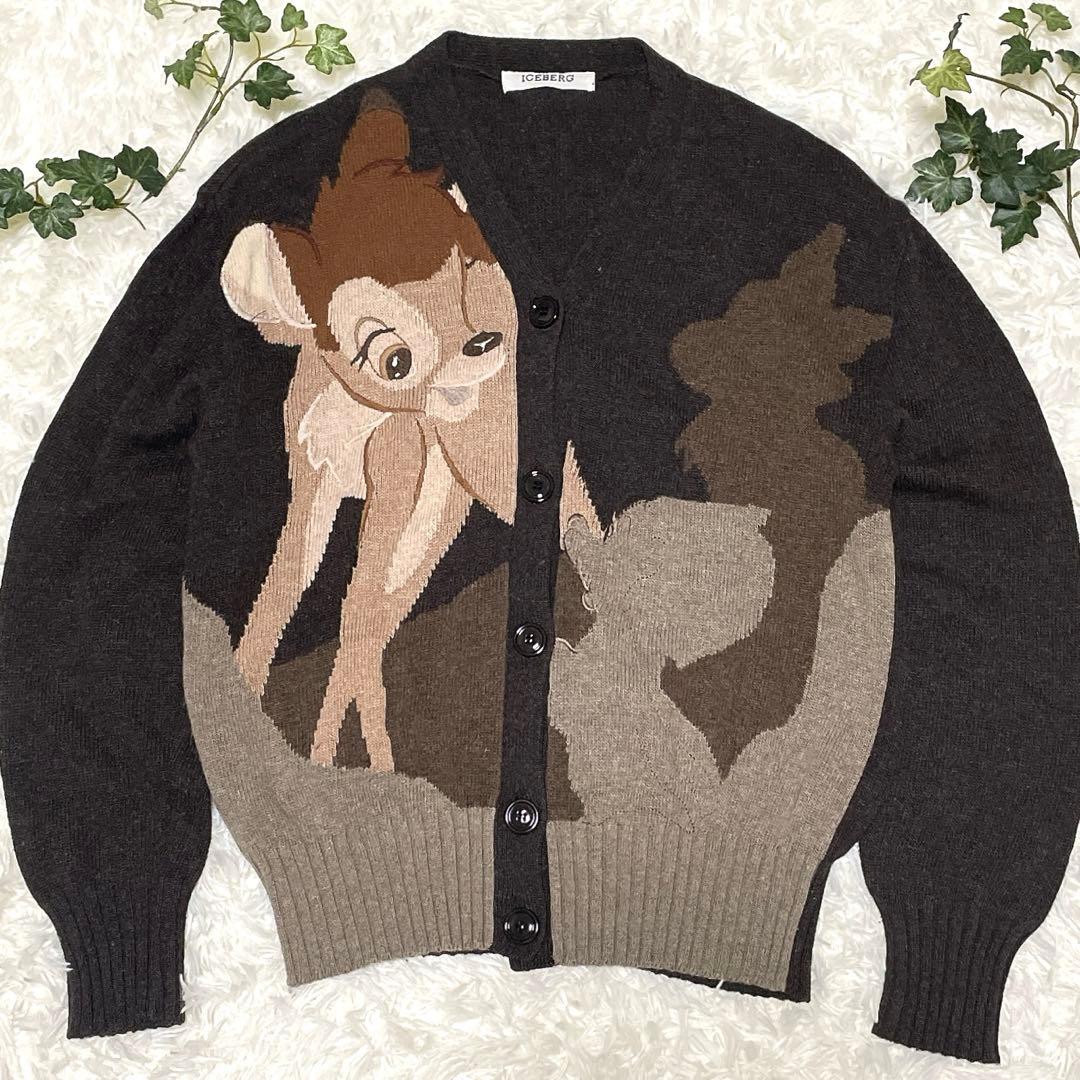 ICEBERG バンビ ニットカーディガンFイタリア製 カシミヤ アンゴラ