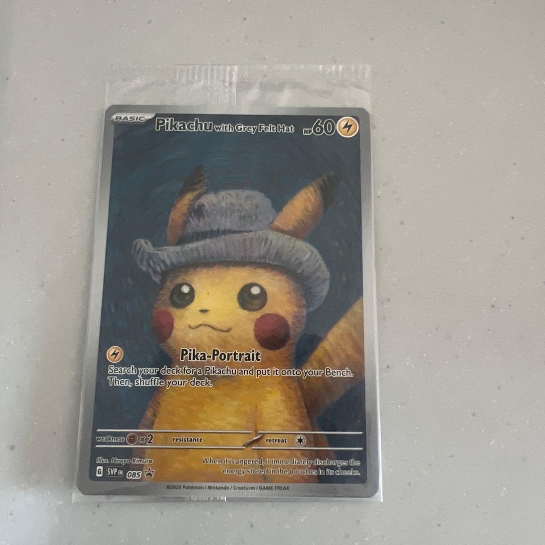 【未開封】ゴッホピカチュウ 085 SV-P Pikachu with Grey Felt Hat(未開封/ゴッホピカチュウ)【P】{085/SV-P