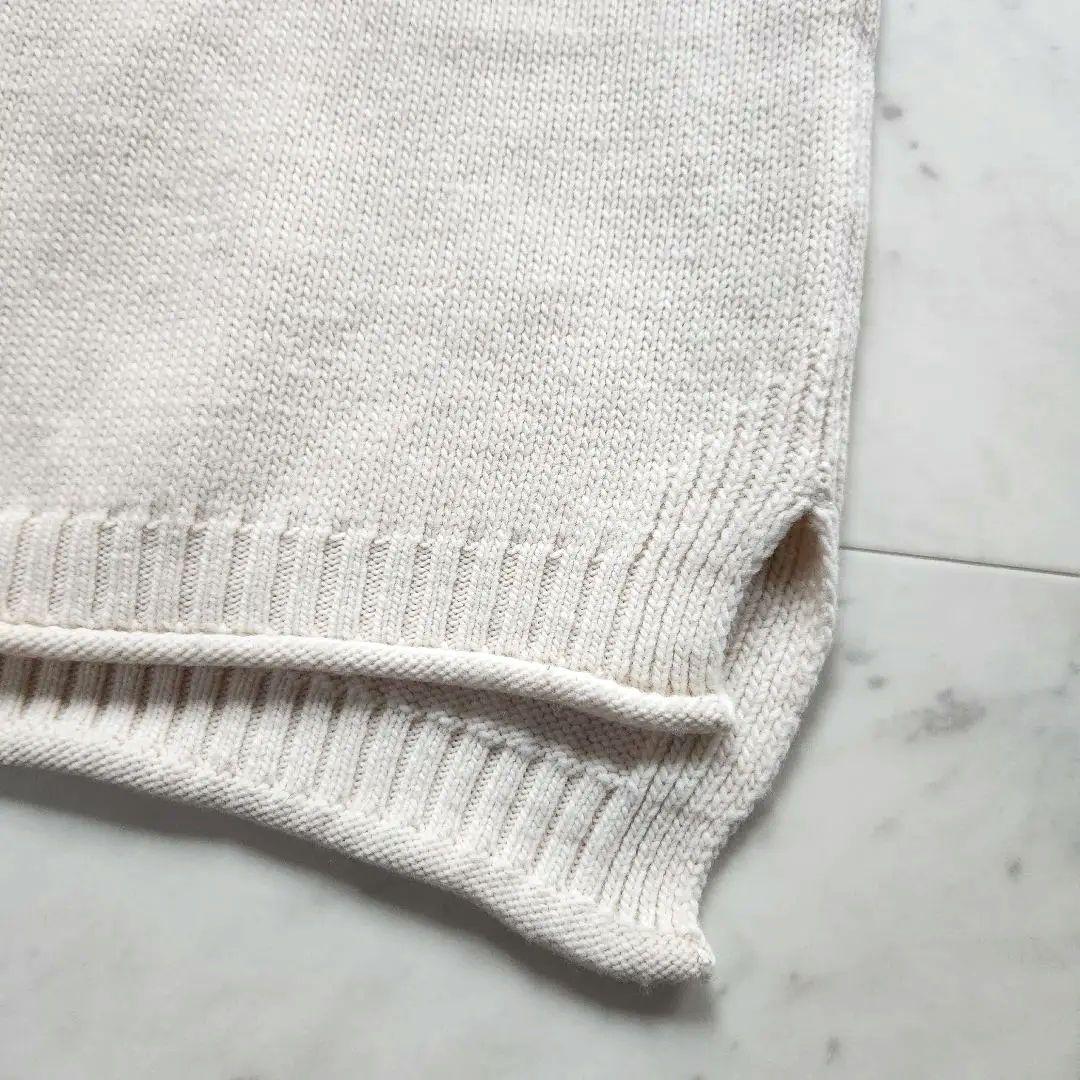 美品 MHL. ニット セーター ウール100% オフホワイト 白 ゆったりめ