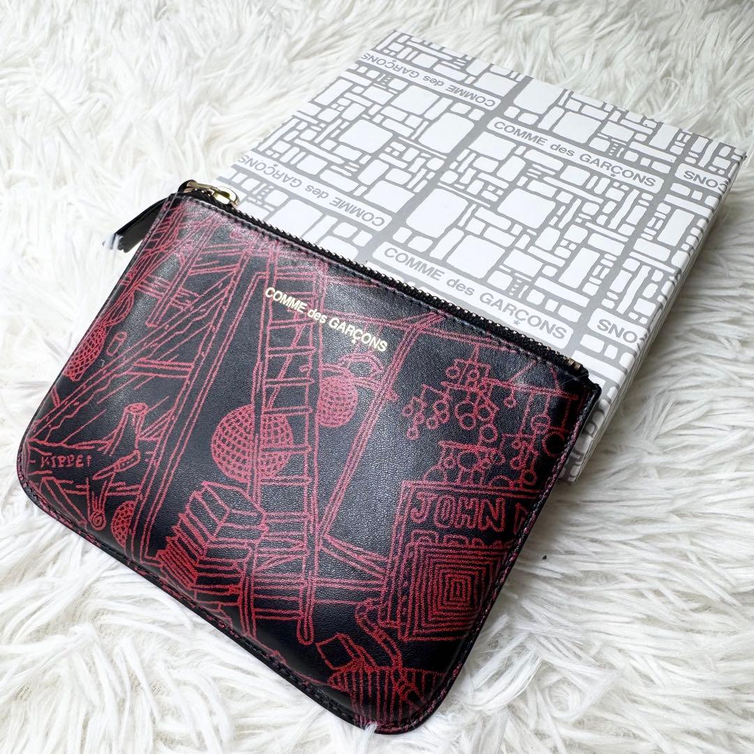 COMME des GARCONS コムデギャルソン 財布 ケース マンガ リボンが可愛い】コムデギャルソン ポーチウォレット 財布 (COMME des