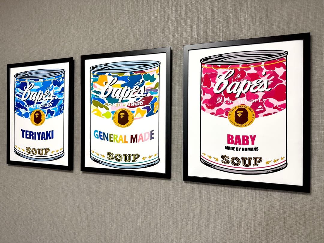 No.241♡キャンバスアート　インテリア絵画　キャンベルスープ缶　バンクシー