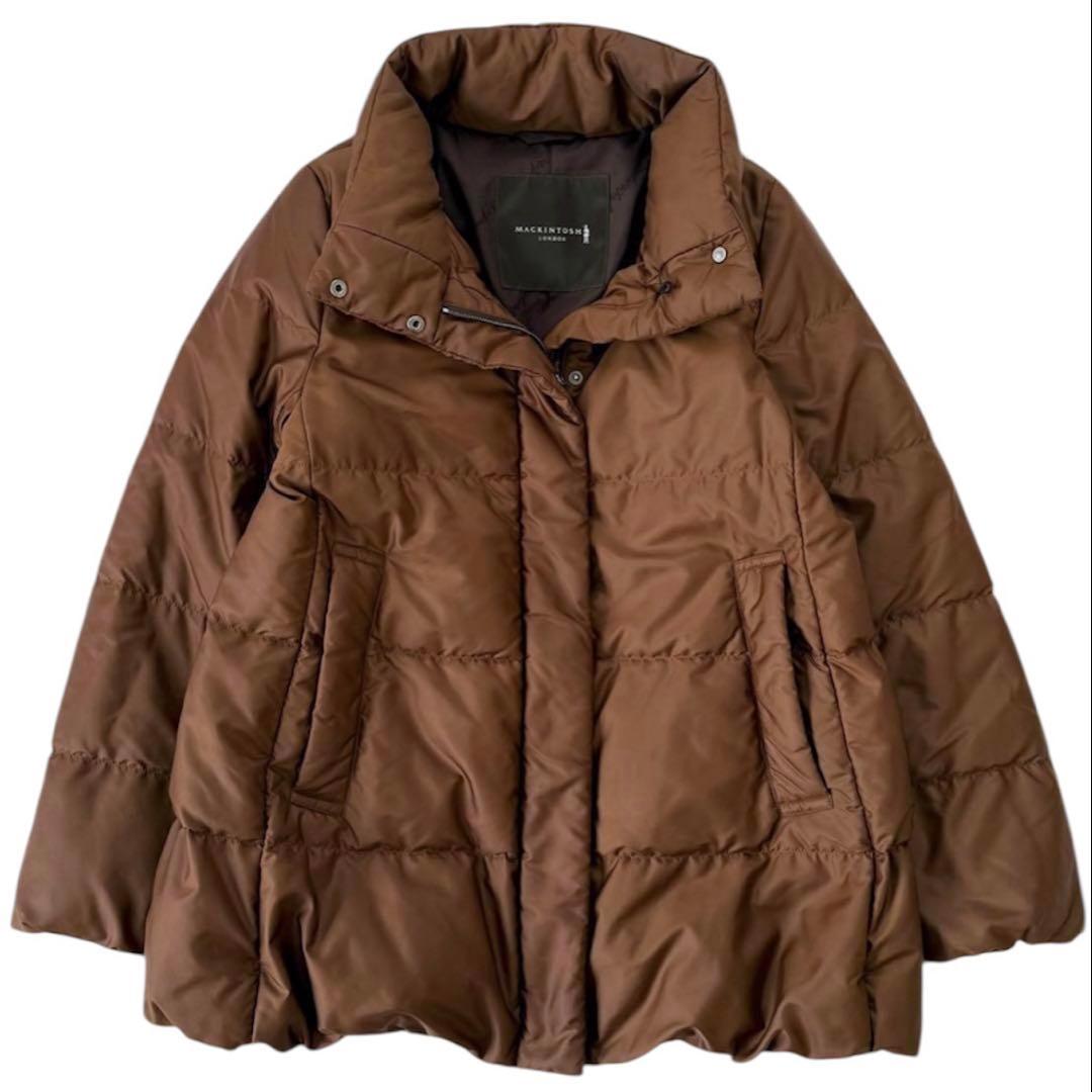 マッキントッシュ　ブライトサテンショートダウンブラウン38