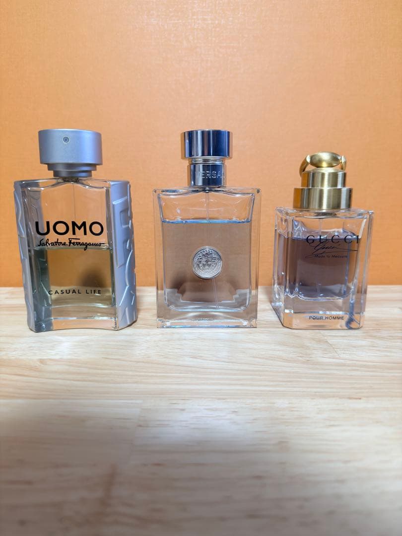 香水3本セット(フェラガモ、ベルサーチ、グッチ)