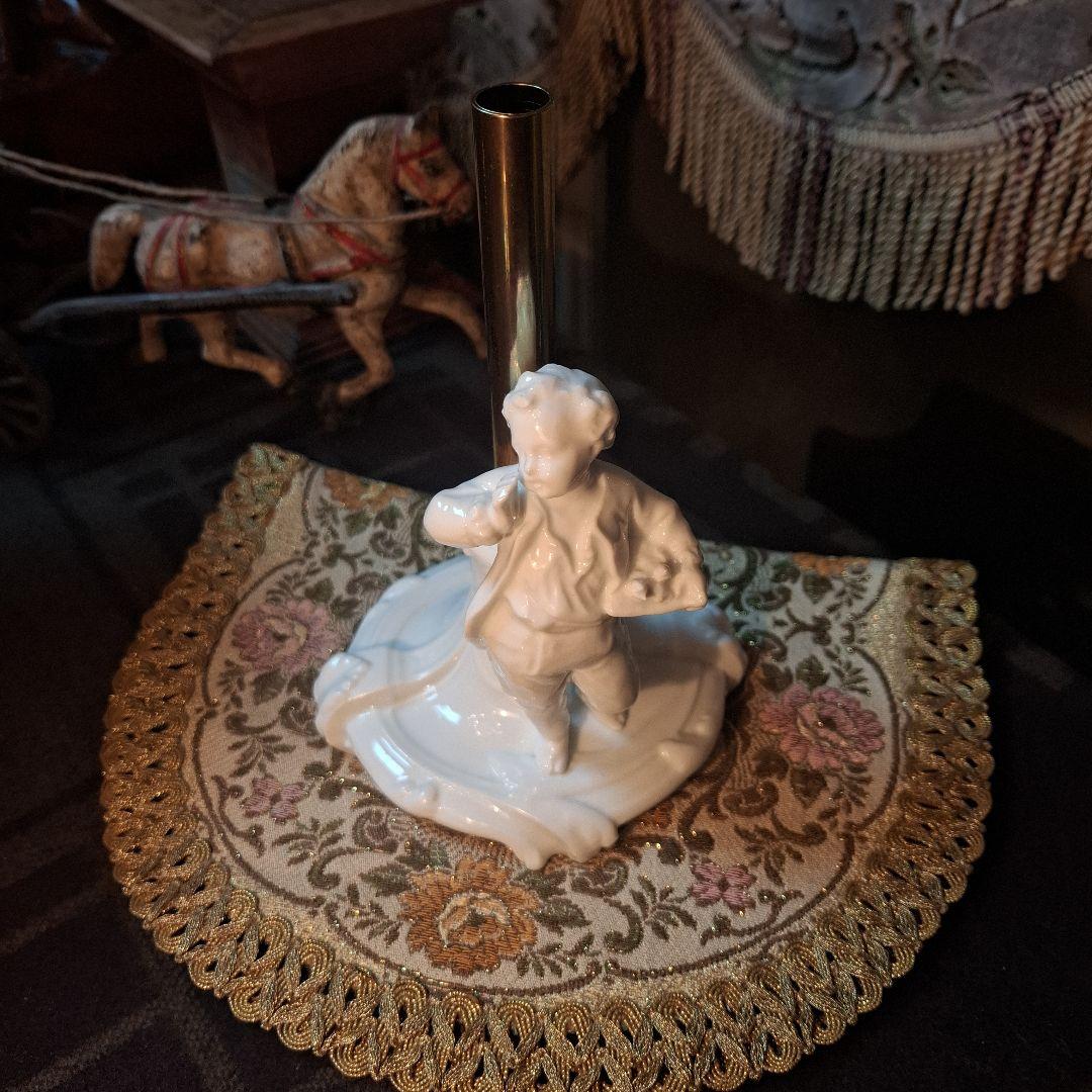 No.独館 (ドイツ) マイセン白磁 貴族 一輪挿し 花器 花入れ