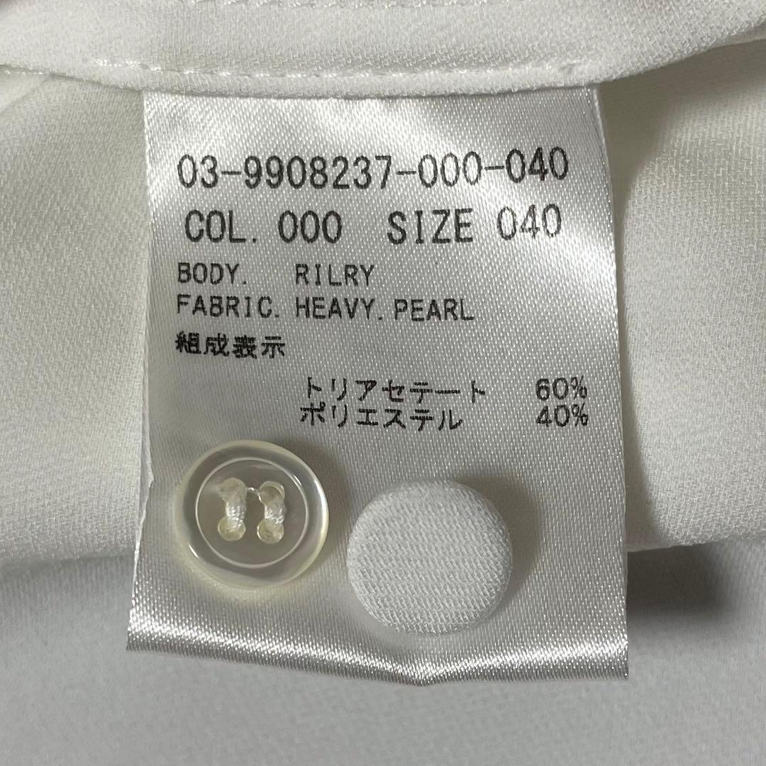 極美品✨セオリーリュクス ボウタイブラウス HEAVY.PEARL 白 40 - メルカリ