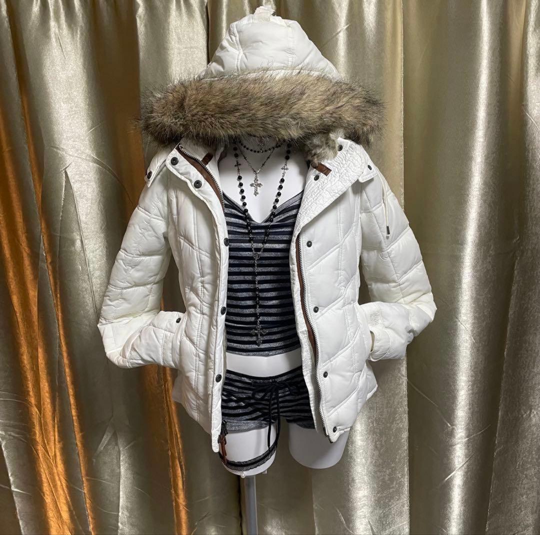 花*子様 グランジ ファージャケット y2k ダウンジャケット