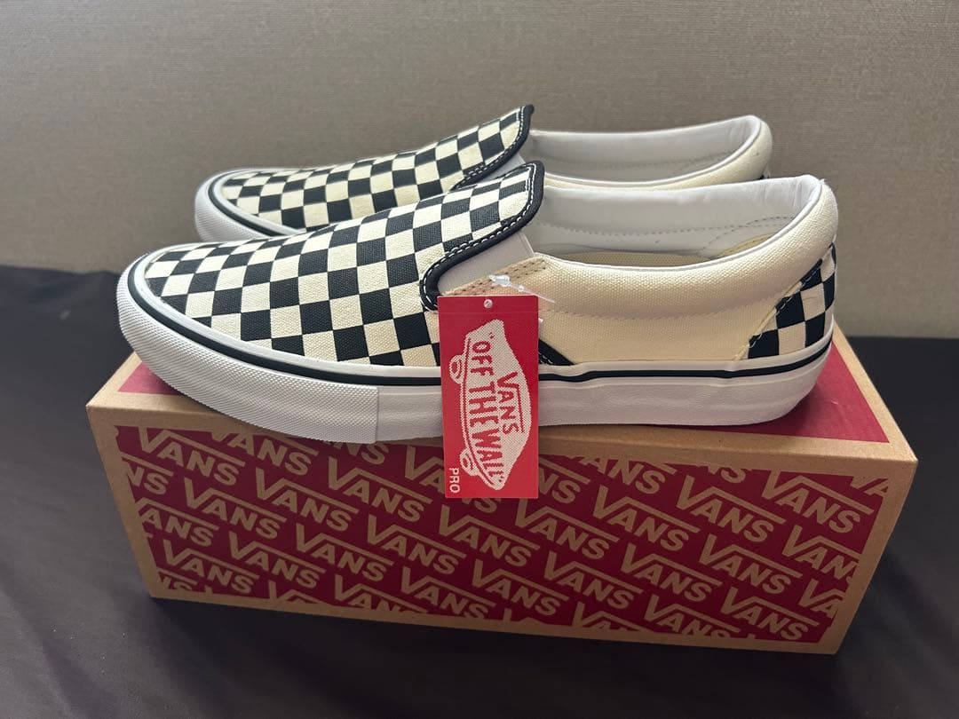 専用★【未使用】VANS スリッポン プロ 白×黒チェッカー柄 希少廃番モデル