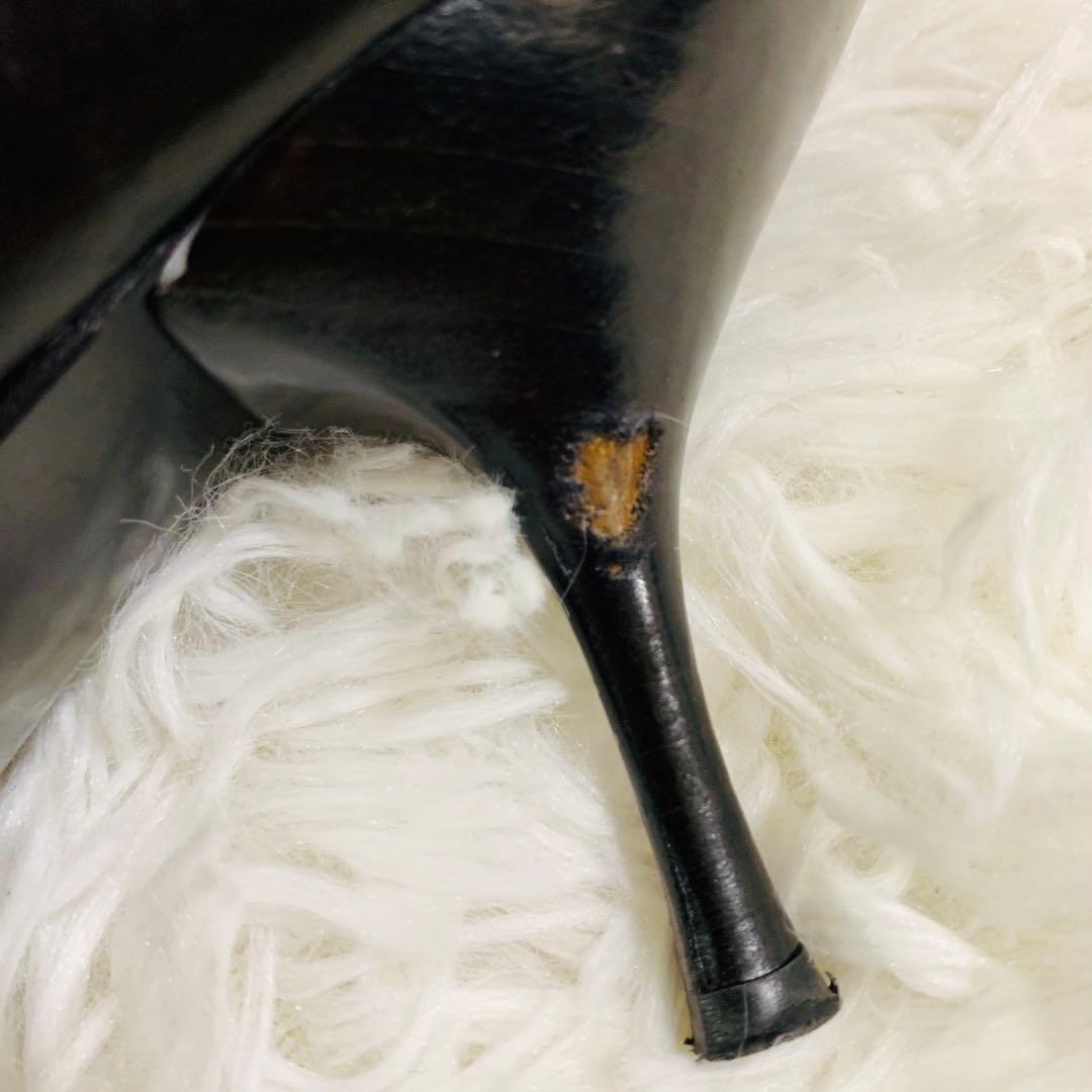 PRADA プラダ　パンプス　ヒール　ベルト　黒　ブラック　22〜22.5cm