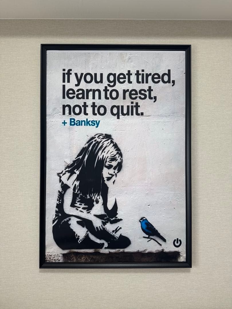 No.147フレーム付きキャンバスアート　ストリートアート　バンクシー　バスキア