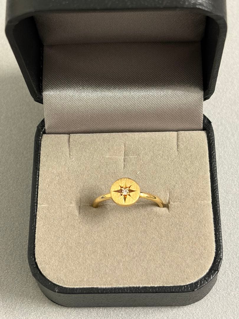 k18 ダイヤモンドリング 2.2g 箱、保証書付き