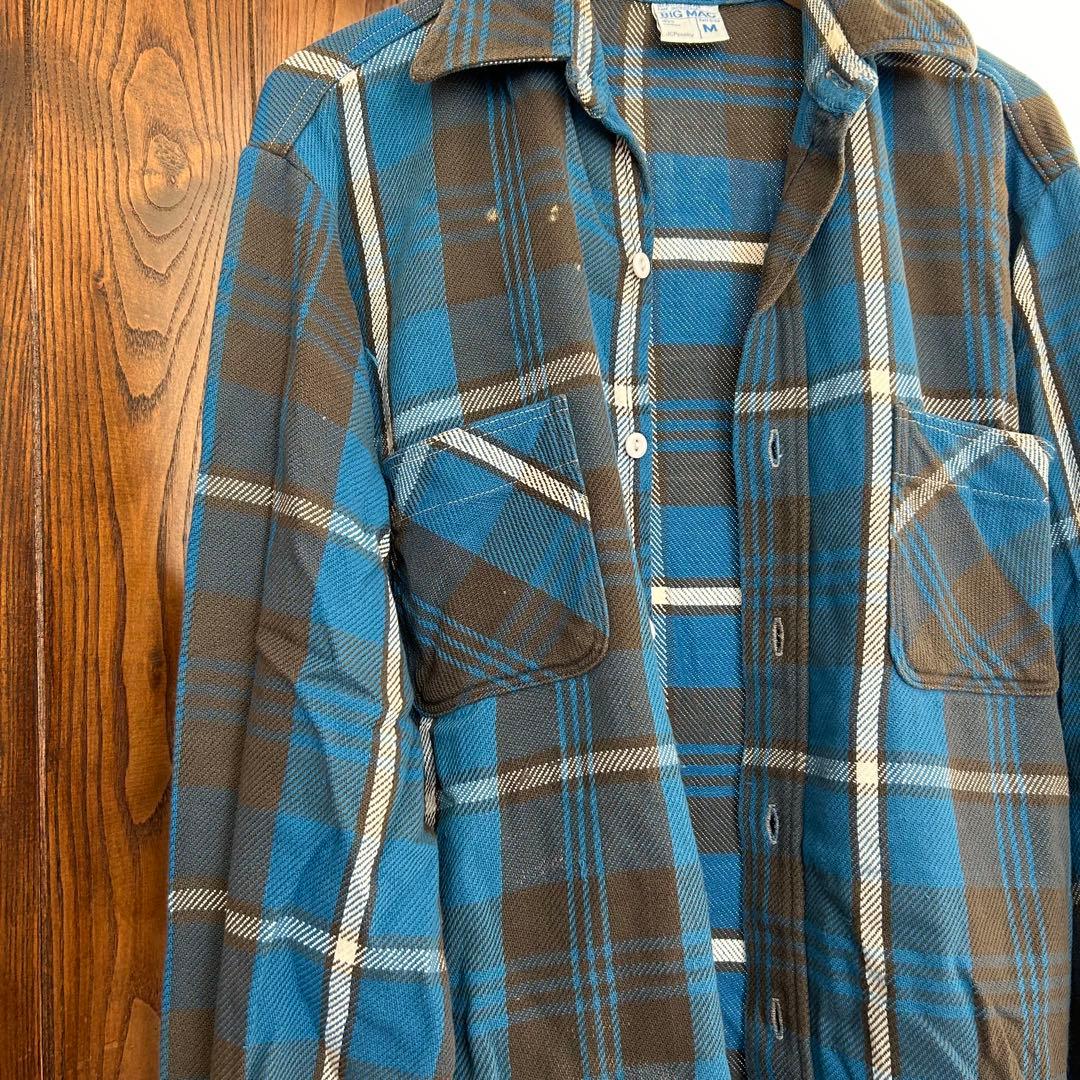 70年代 70s BIG MAC ヘビー ネルシャツ ビッグマック - メルカリ