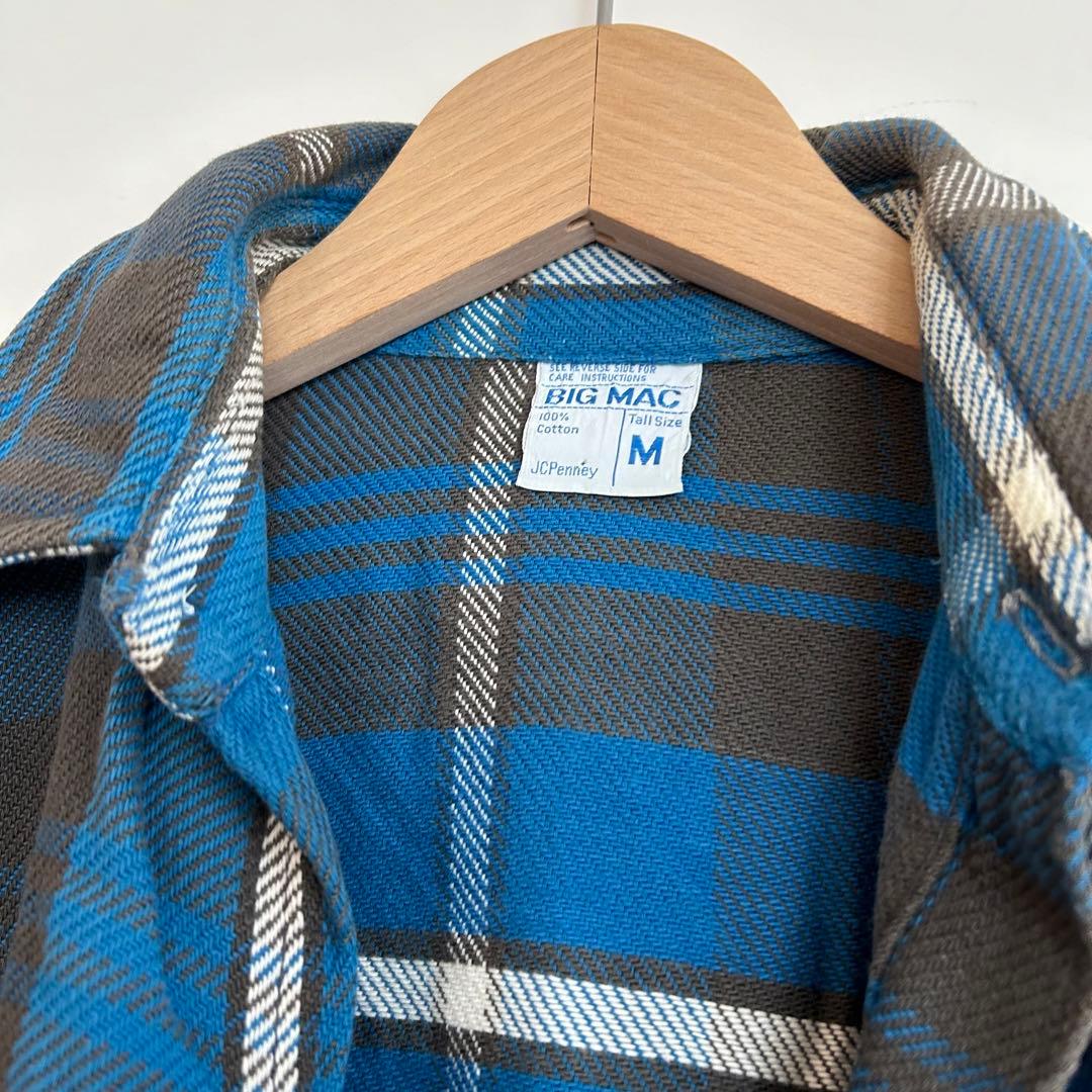 70年代 70s BIG MAC ヘビー ネルシャツ ビッグマック - メルカリ