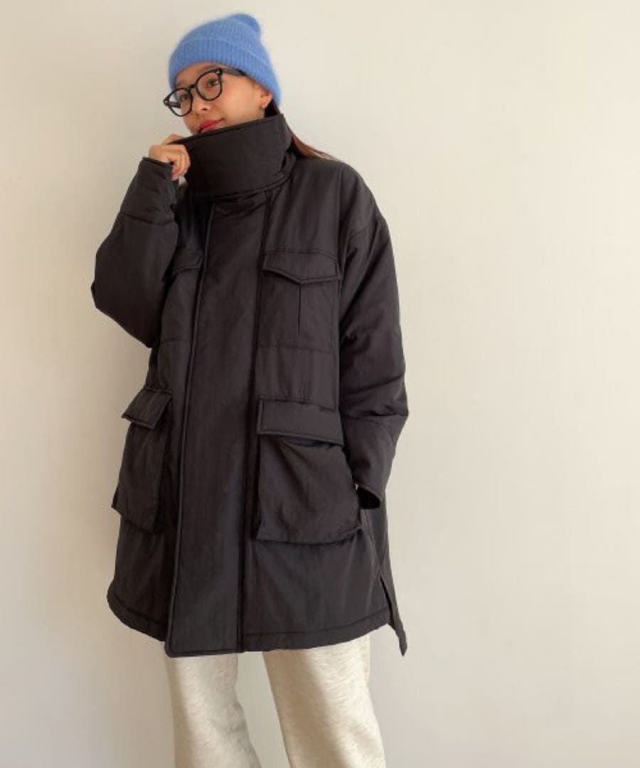 新品未使用オーバーサイズミリタリーコート　arc ブラックF
