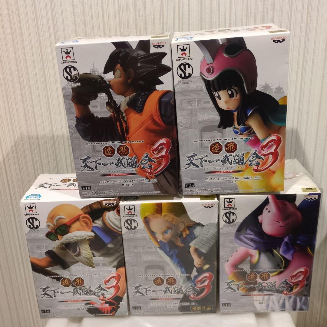 造形天下一武道会3 亀仙人　水筒悟空　チチ　18号　ブウ未開封 6体セット ドラゴンボールフィギュア 造形天下一武道会第3回 優勝作品 人造人間