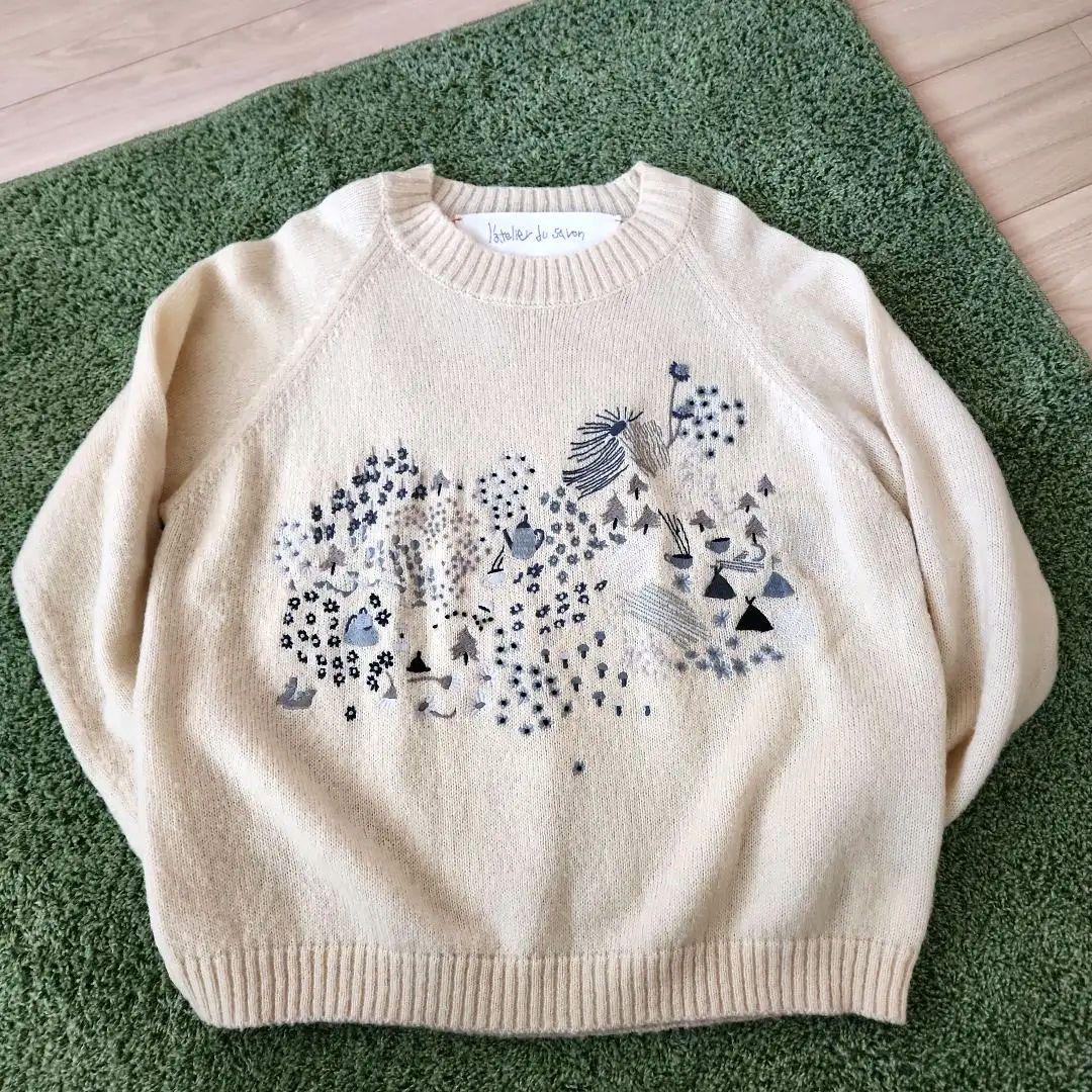 アトリエドゥサボン 刺繍ニット - メルカリ