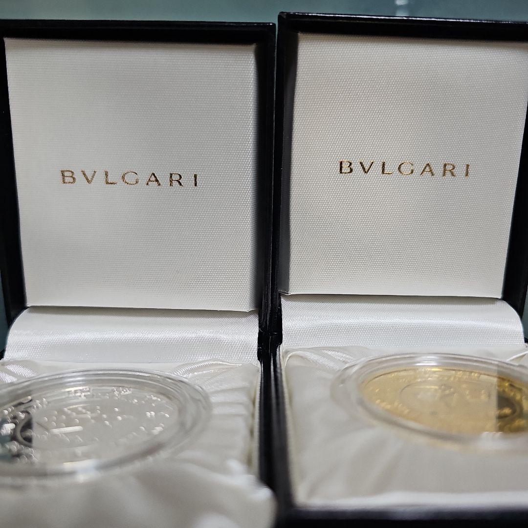ラスベガスBVLGARI限定 サイコロデザイン金貨・銀貨2枚セット シルバー