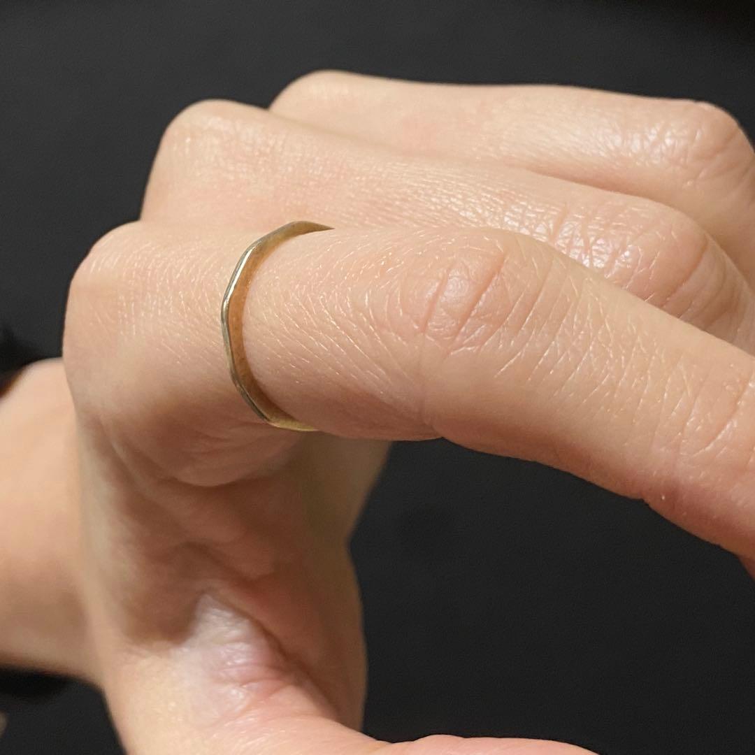 1920's イギリス 英国 希少 アンティーク デカゴン 十角形 リング9K