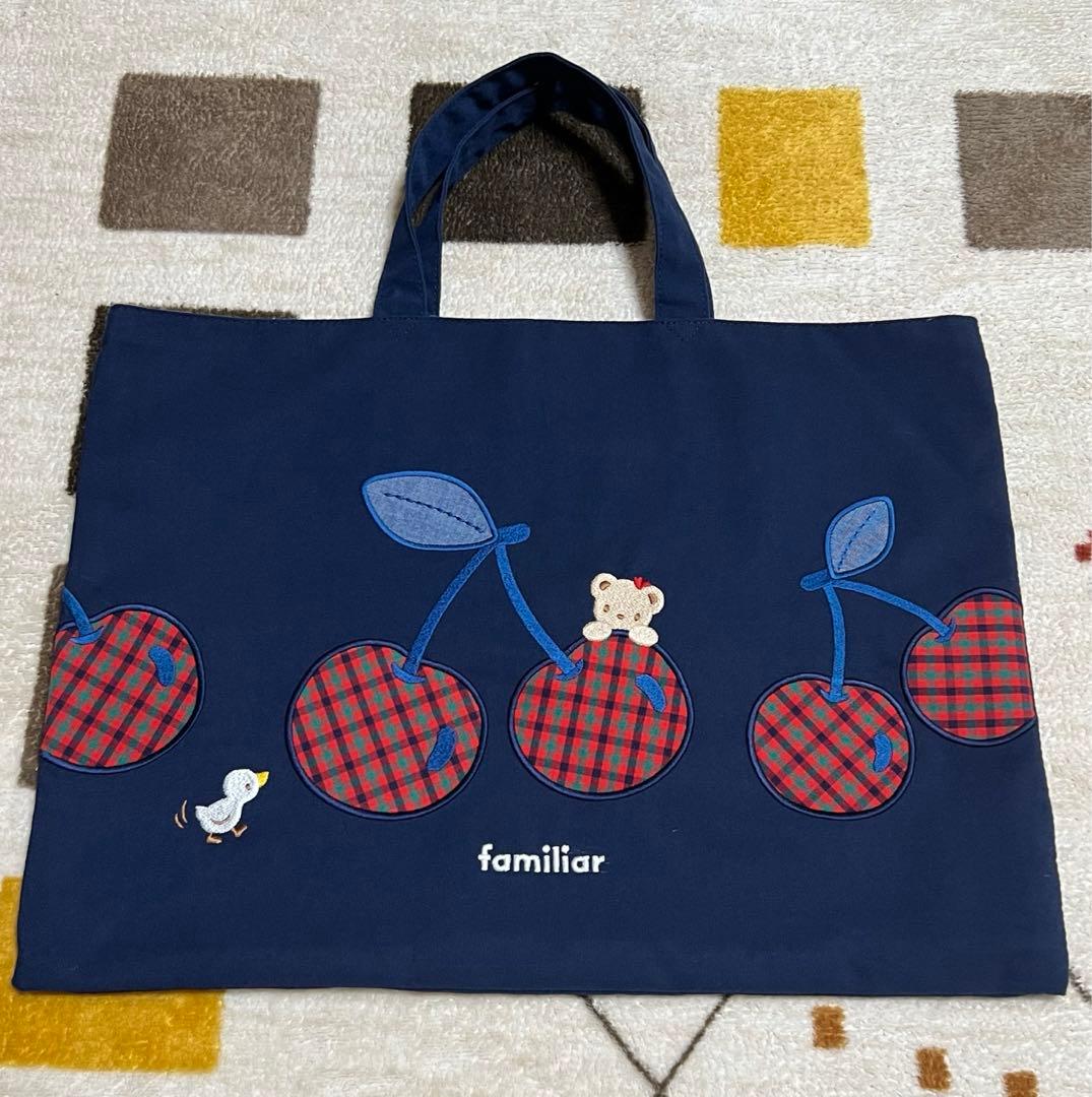 familiar ファミリア レッスンバッグ さくらんぼ トートバッグ - メルカリ