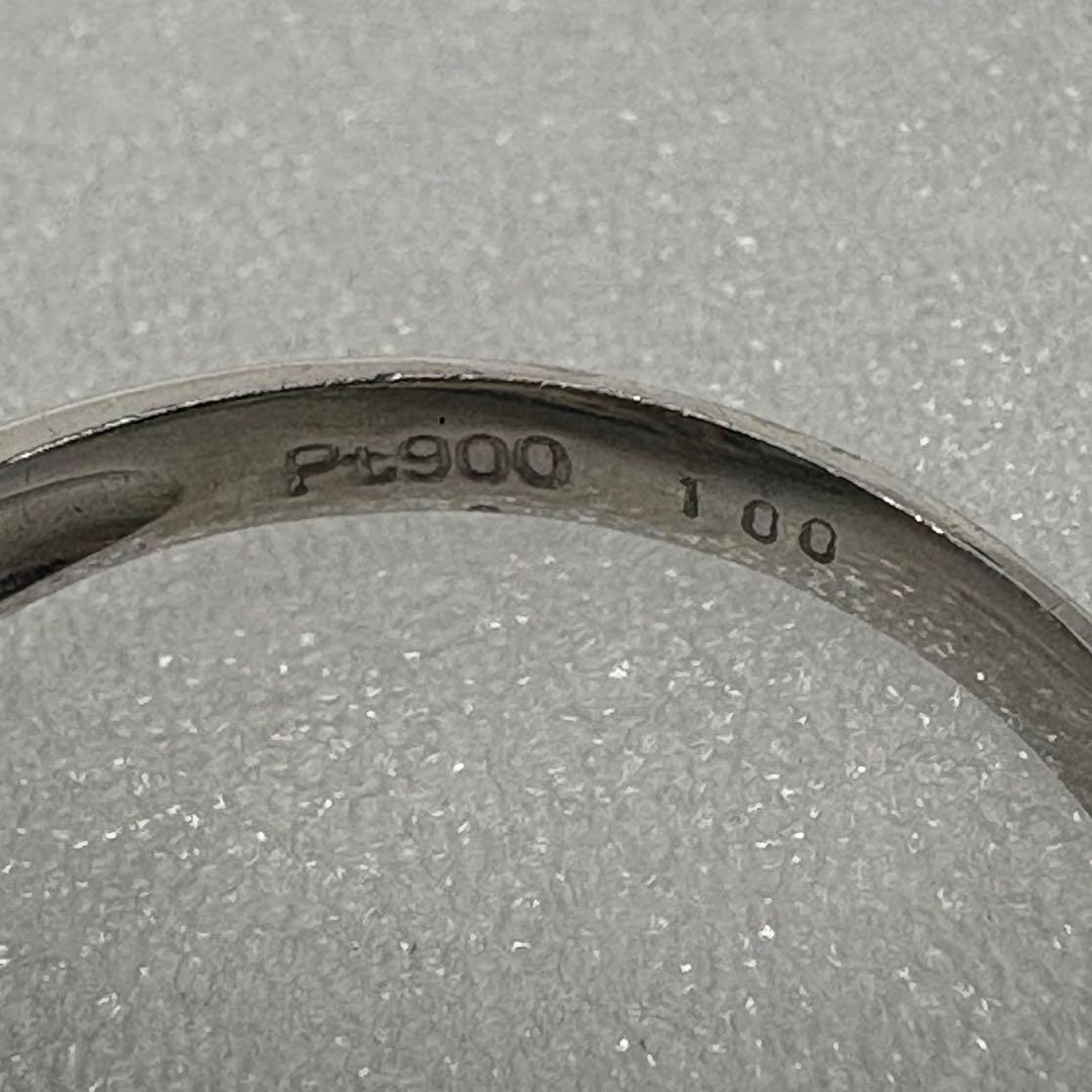 【PT900/リング】指輪 5.2g エメラルド1ct ダイヤアクセサリー