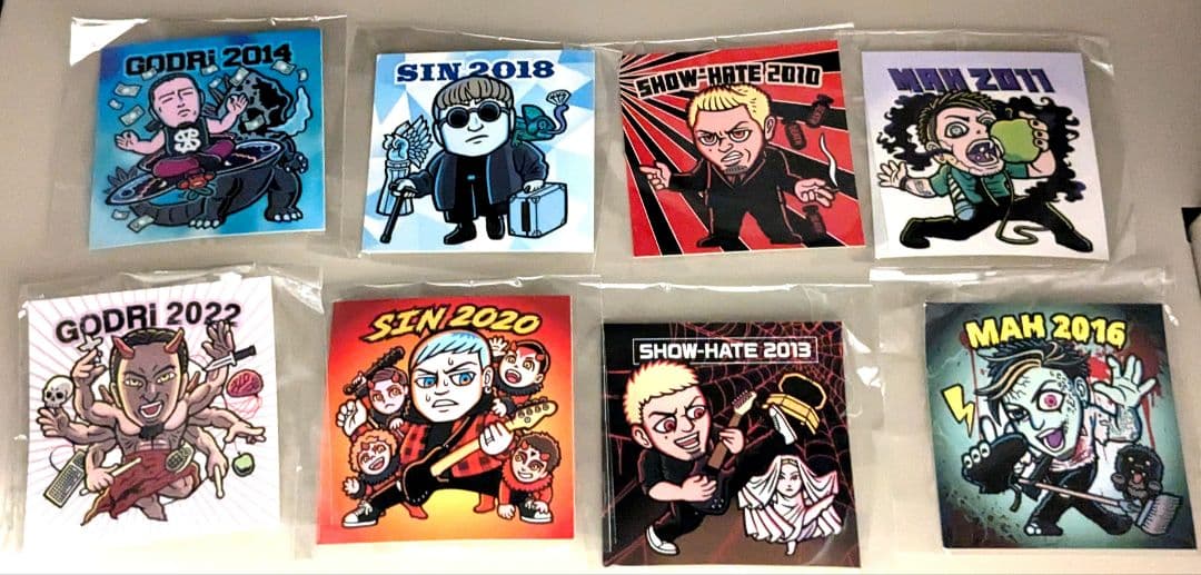 SiM 20YEARS 20th ガチャ ステッカー 8枚セット 新品未開封 オリジナルグッズ 】ガチャセット ステッカー（メダルタイプ/ブラック