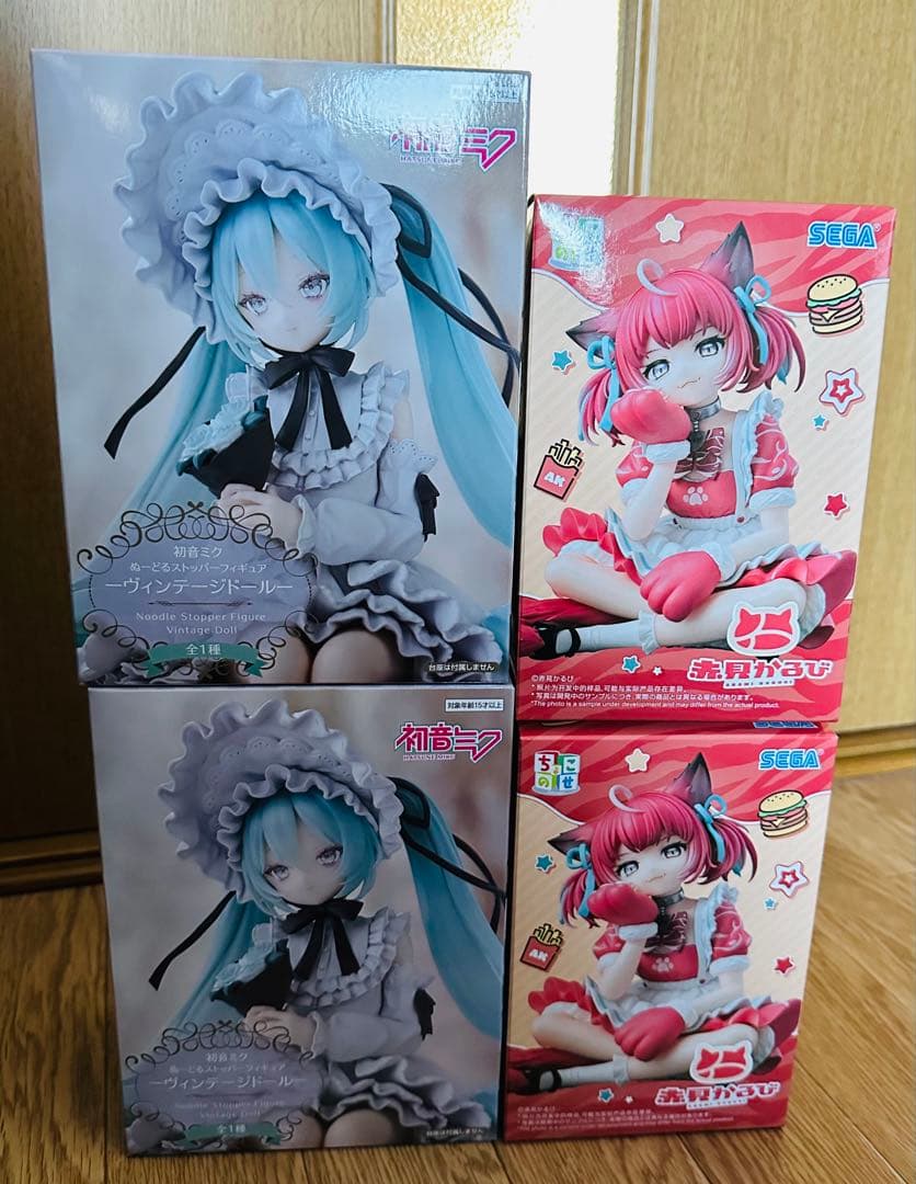 初音ミク ぬーどるストッパーヴィンテージドール　赤見かるび　ちょこのせ4個セット