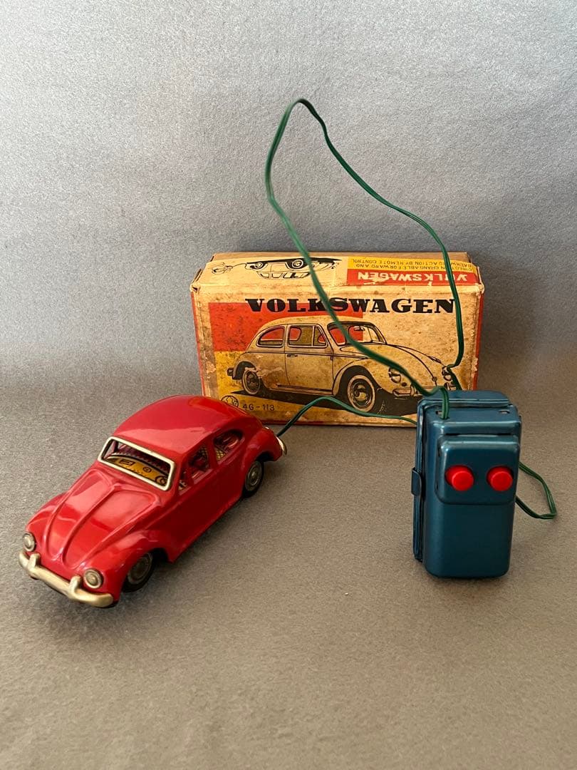 アサヒ玩具　三進製　フォルクスワーゲン　リモコン式　ブリキ　日本製　昭和レトロ