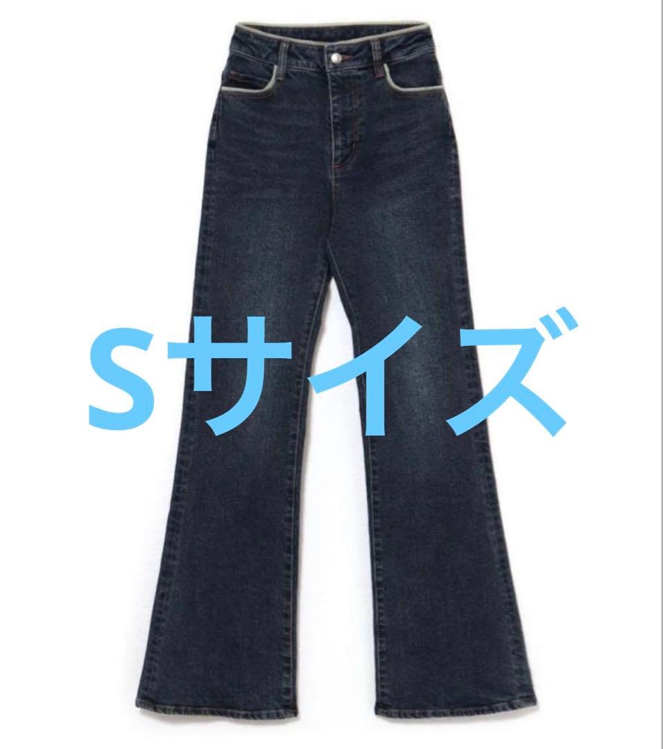 パンツ andmary heart stitch denim navy blue
