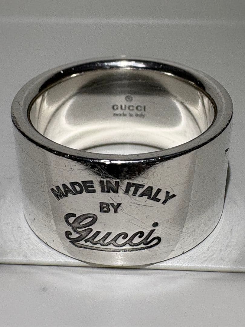 GUCCI ヴィンテージロゴリング 刻印サイズ19号【箱/ポーチ付】