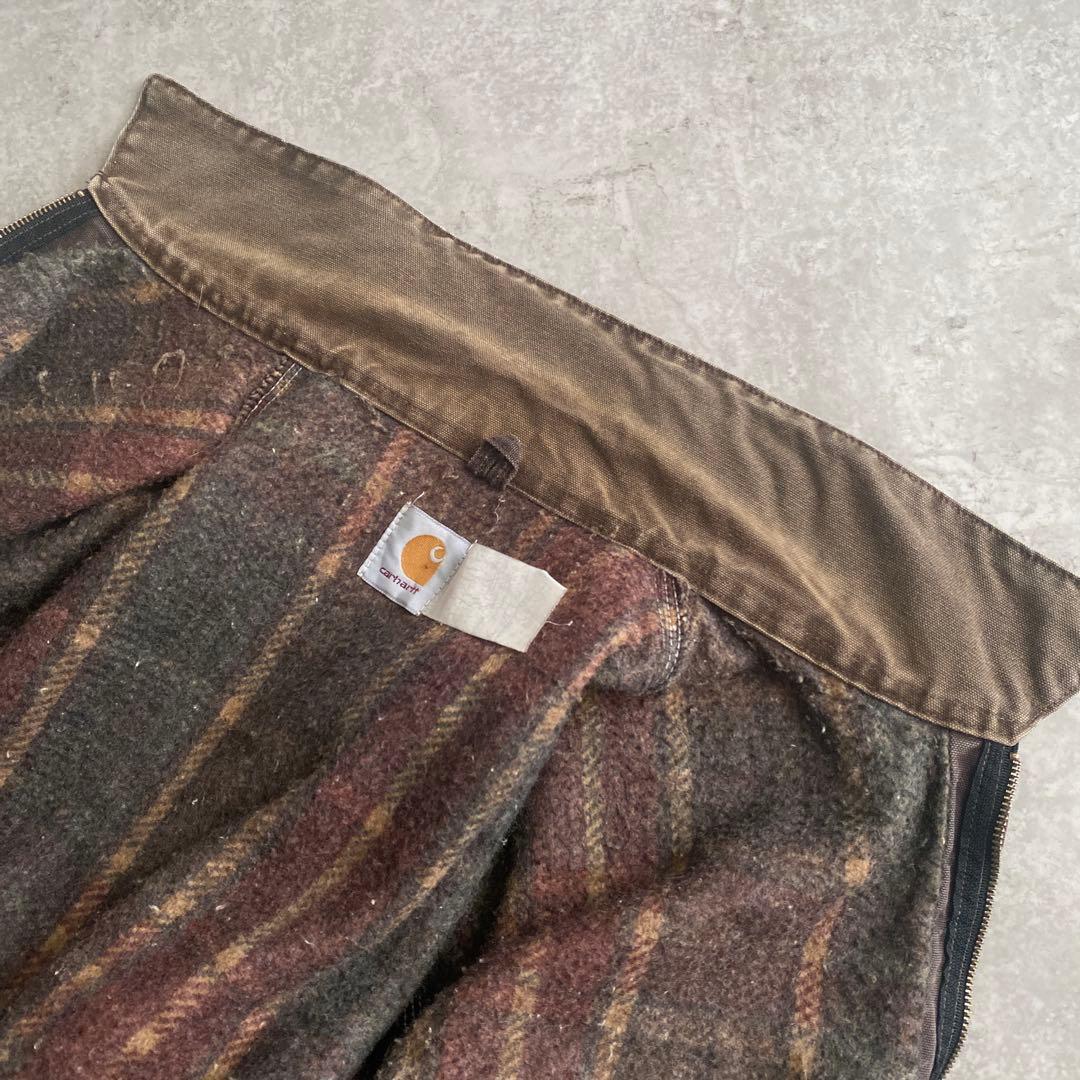 激レア90sカーハートJB0873デトロイトジャケットUSA製モカパープル