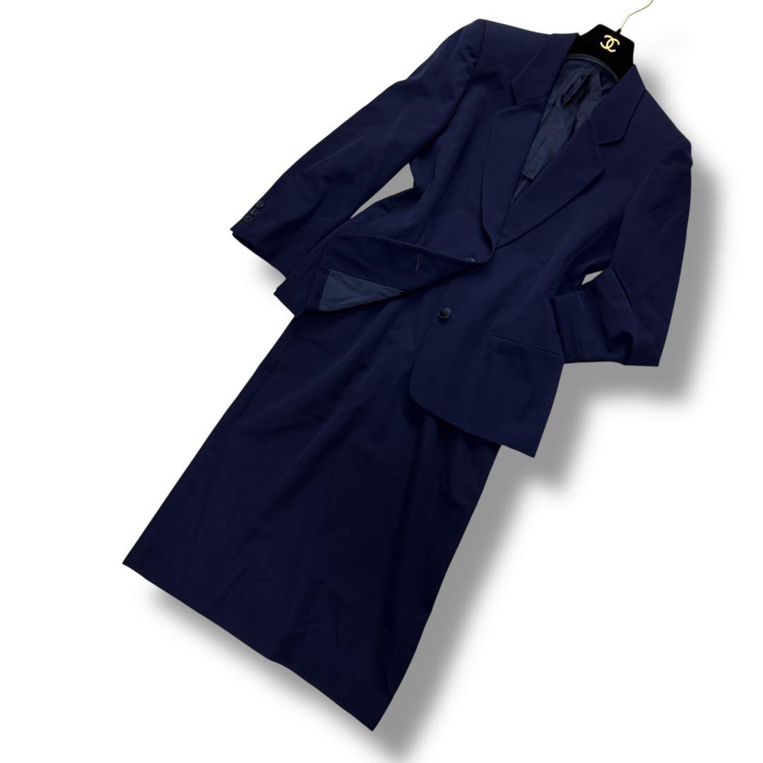美品Burberry 662 バーバリー　スカート スーツ セットアップ 紺