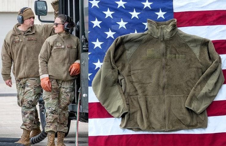 米軍実物　ポーラテックフリースジャケット　L-R　コヨーテ　ECWCS　157