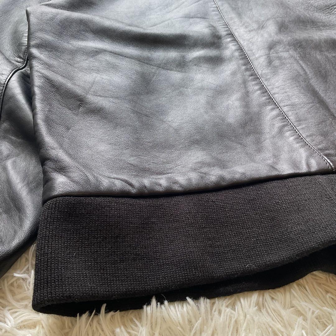 未使用✨ MR.OLIVE アンティーク ヘアーシープ レザー A-2 L 黒 - メルカリ