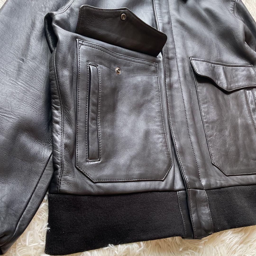 未使用✨ MR.OLIVE アンティーク ヘアーシープ レザー A-2 L 黒 - メルカリ