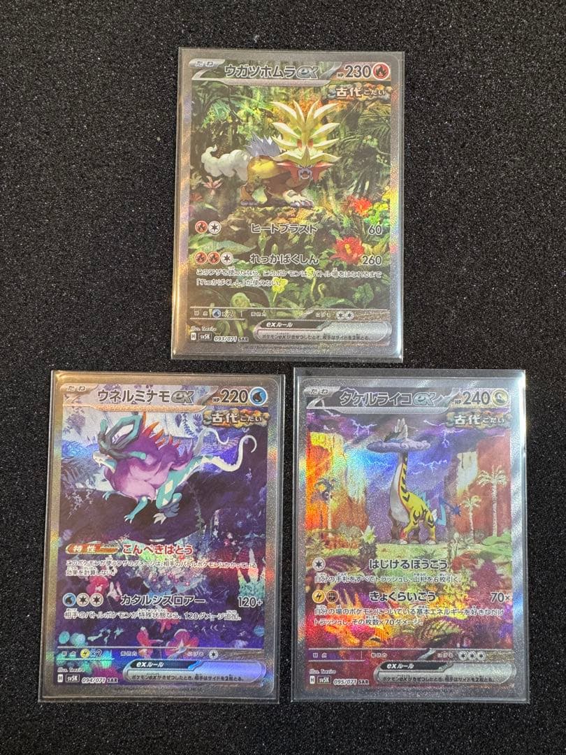 ウガツホムラex タケルライコex ウネルミナモex SAR セット売り ポケモンカード タケルライコ ウネルミナモ ウガツホムラex SR 3枚