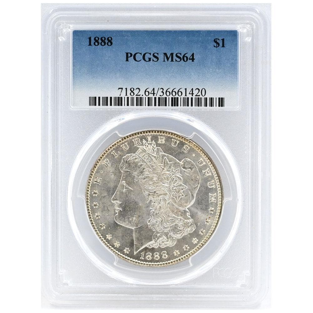 1888 Morgan Dollarモルガンダラー銀貨 MS64 PCGS126