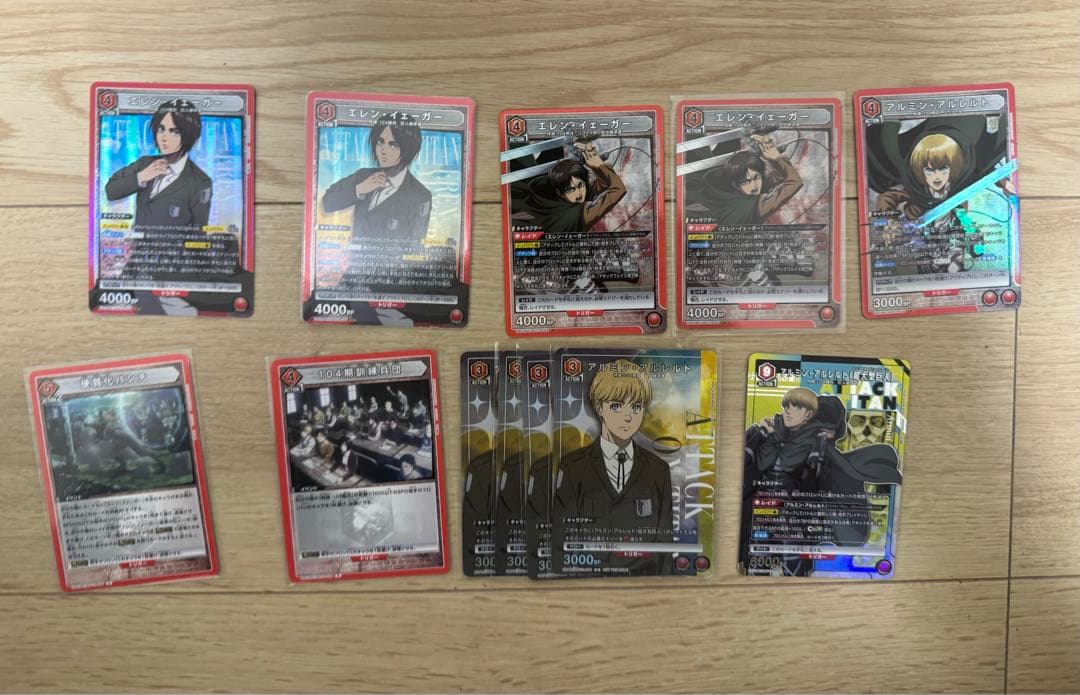 デッキ】 ユニオンアリーナ 進撃の巨人 赤エレン(パラレル、調整パーツ