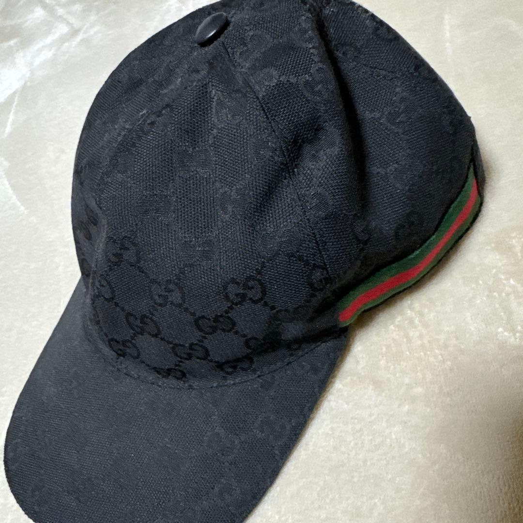 GUCCI ブラック GGキャップ M 58