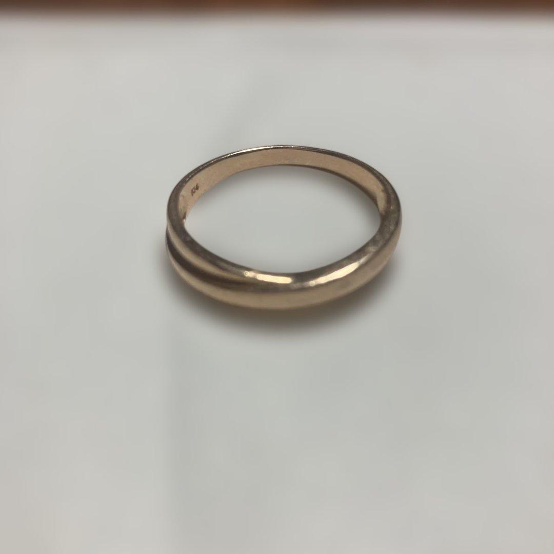 ヤ*ス様 k14 ピンクゴールド流線型リング　メンズ27号 3.0g