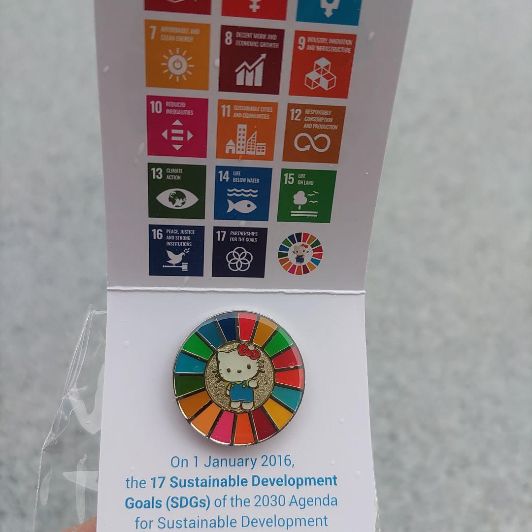 万博 国連 限定 SDGs ハローキティ コラボ ピンバッジ - メルカリ