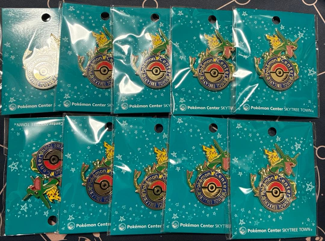 ポケモンセンター スカイツリータウン ピンバッジ ロゴピンズ レックウザ10個