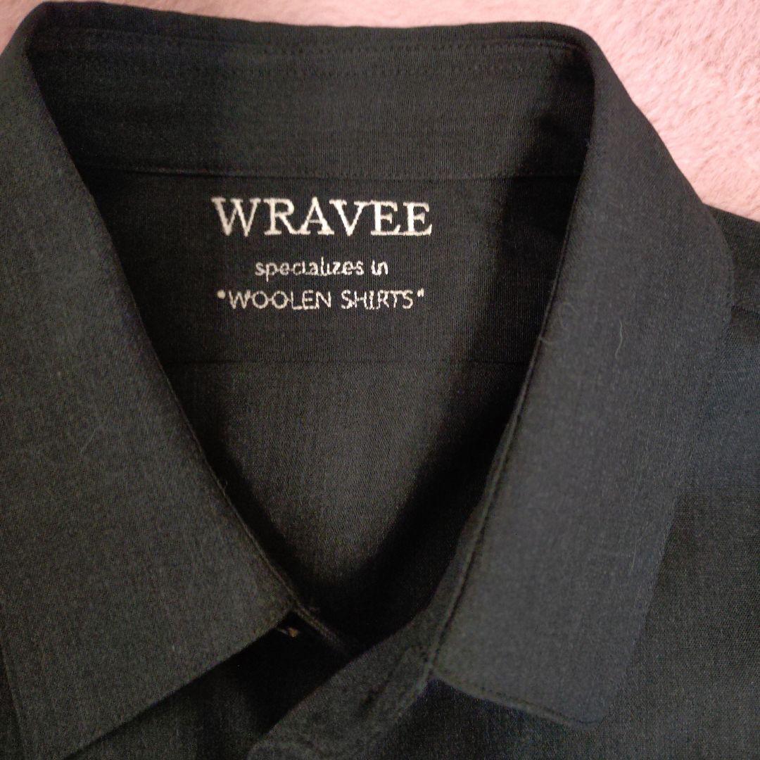 WRAVEE ウールビジネスシャツ ダークグレー