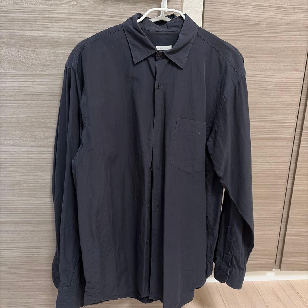 comoli 長袖シャツ サイズ1 コモリシャツ　ネイビー