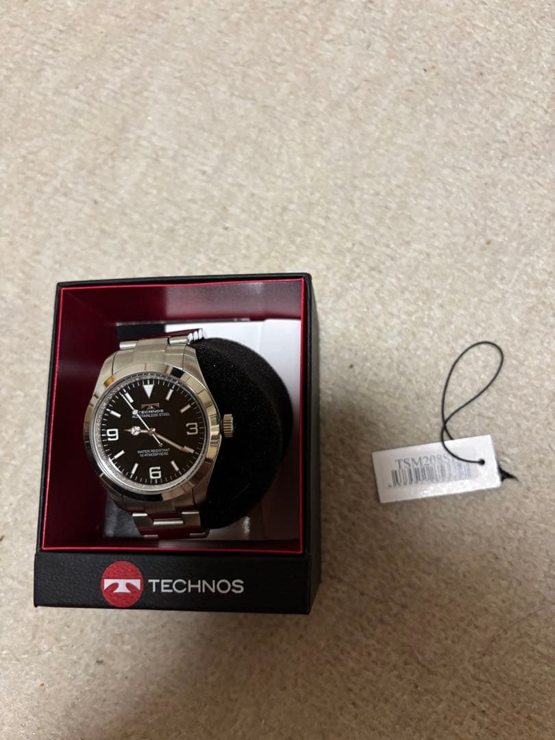 スマート超美品　TECHNOS ブラックアナログ時計 TECHNOS（テクノス） 新品・正規品 レディースクオーツ アナログ