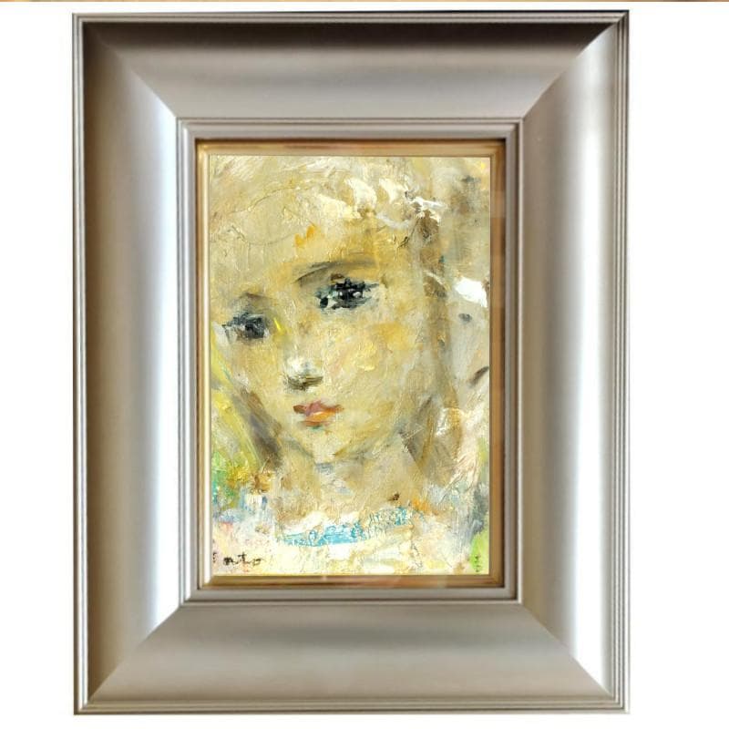 ☆佐藤吉五郎☆「少女」油絵　SM　二科会