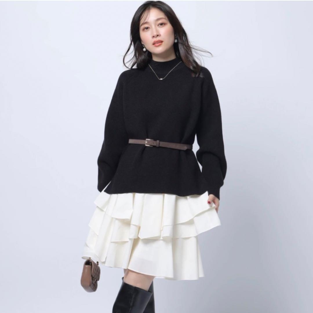 アプワイザーリッシェ イレヘムレイヤードミニワンピ S ブラック