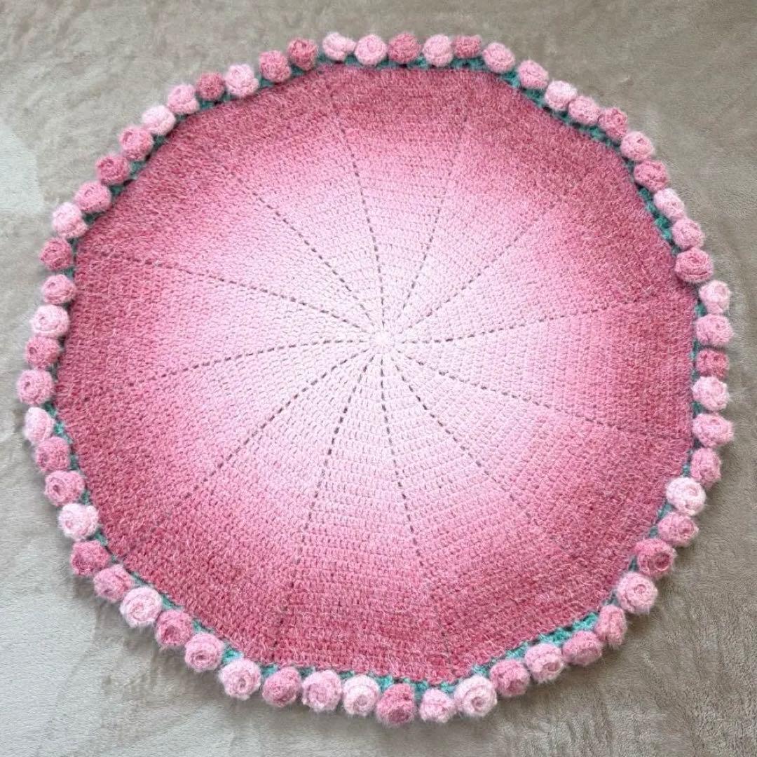 バラ 花束ブランケット フラワーブーケ グラデーションピンク ハンドメイド